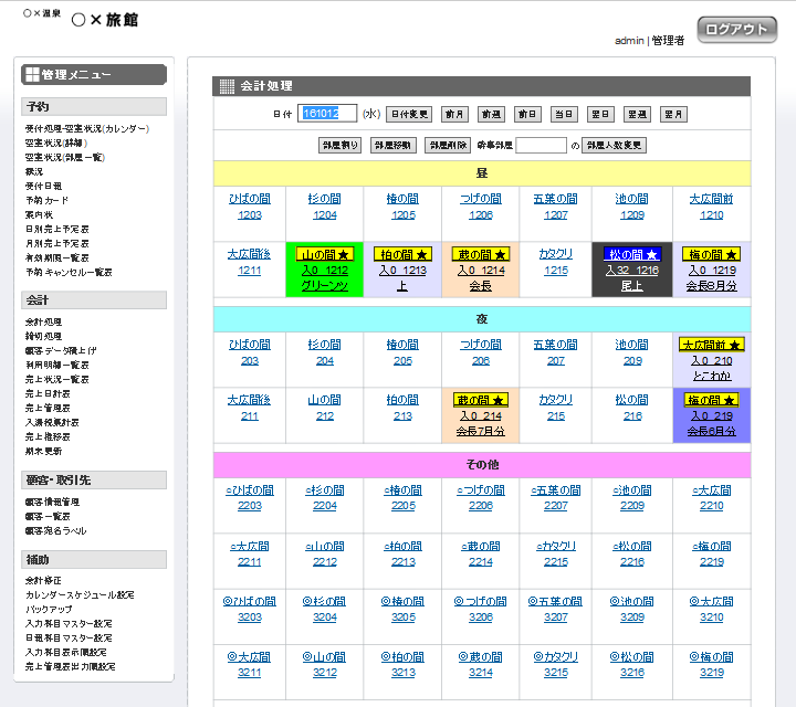フロント管理システム